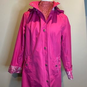Dennis Basso size S rain coat w/ hood.